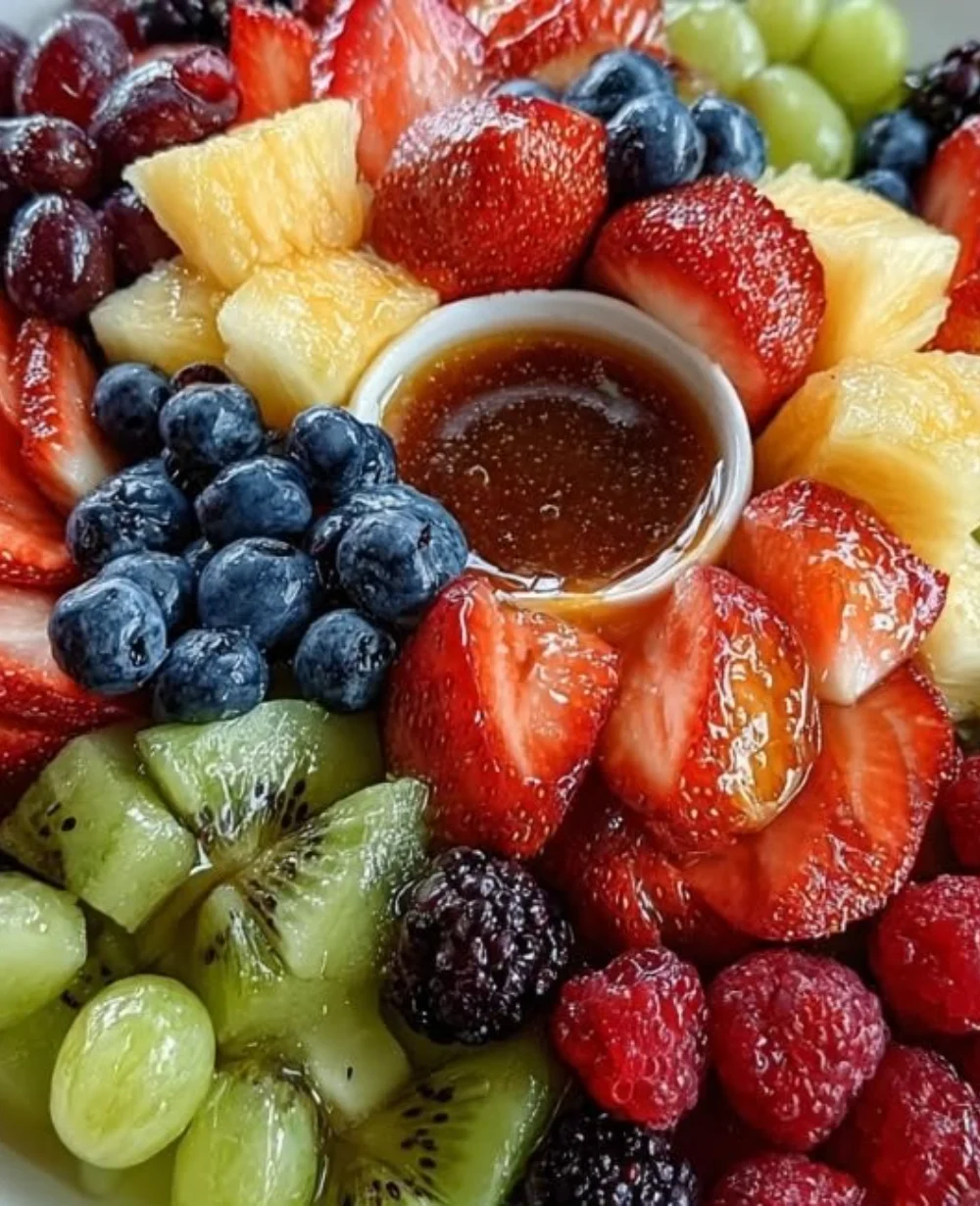 Baby Bloom Fruit Platter featuring a colorful arrangement of fresh fruits and flowers