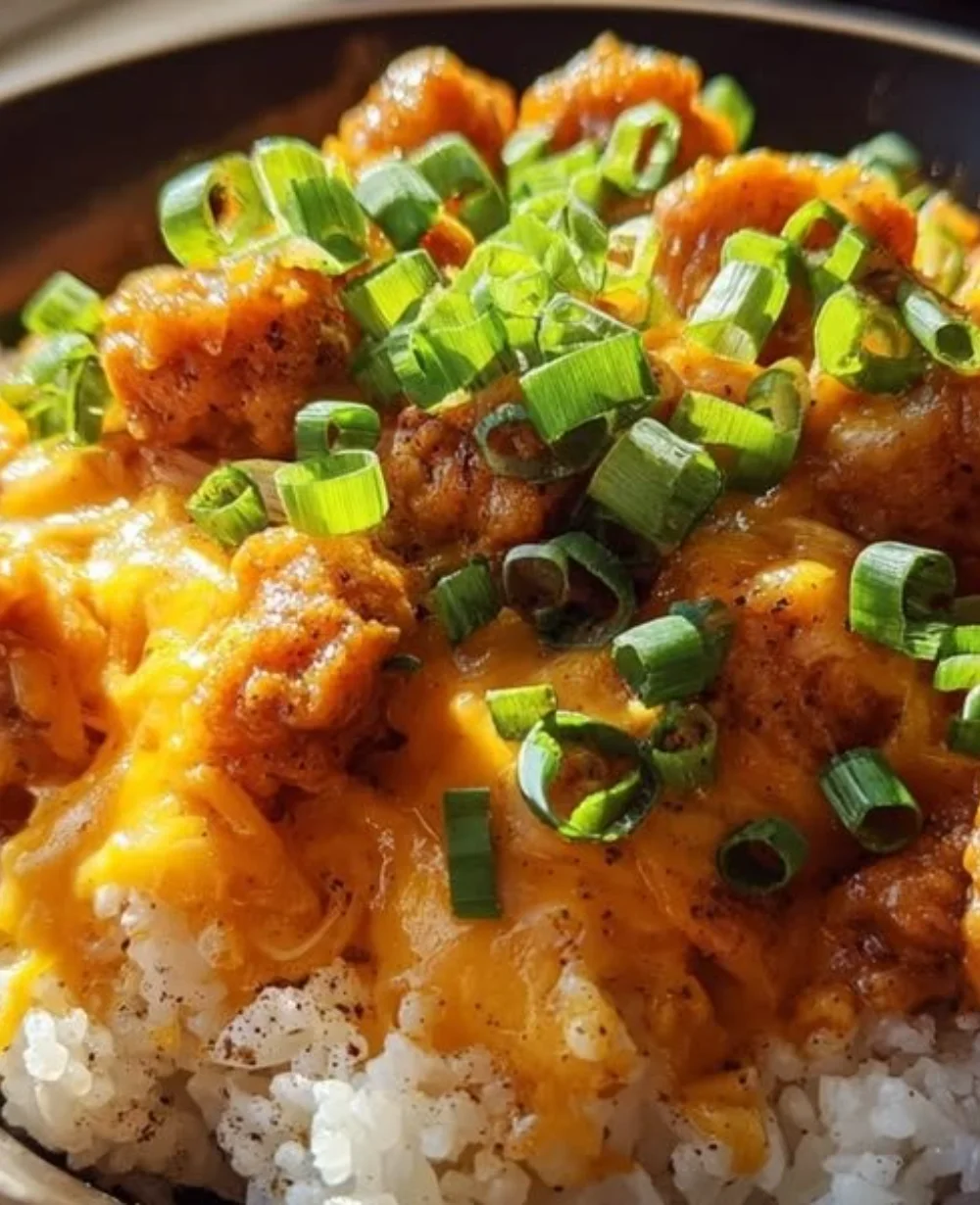 Creamy Buffalo Ranch Chicken Rice dish with vibrant colors and flavors