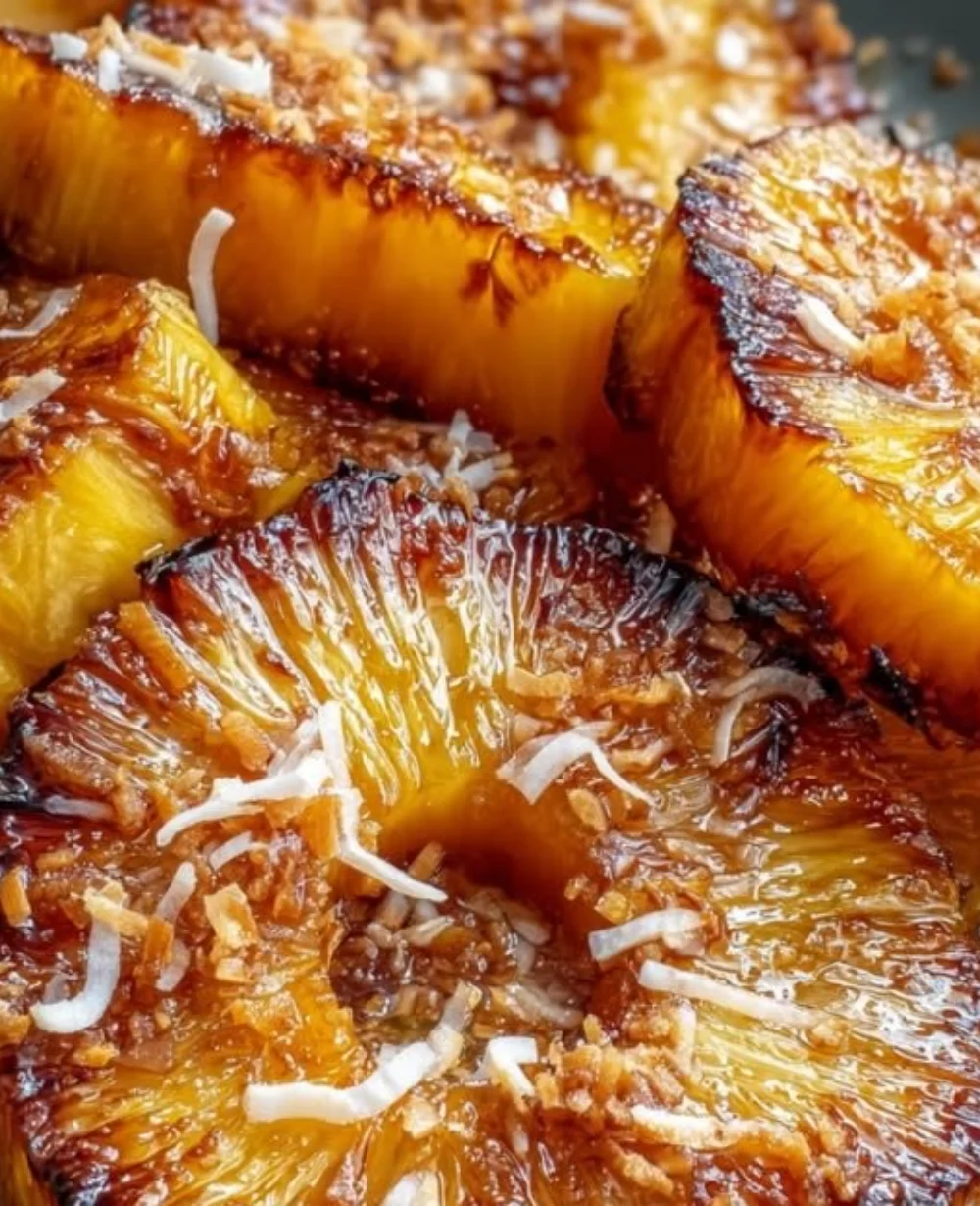 Honey lime roasted pineapple, a delicious sweet-tart dessert treat