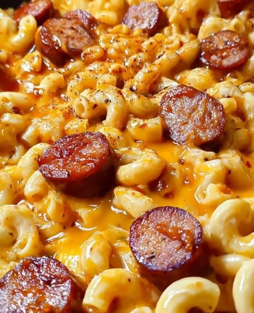 Delicious Smoky BBQ Cheddar Mac with Sausage - Comfort Food Delight