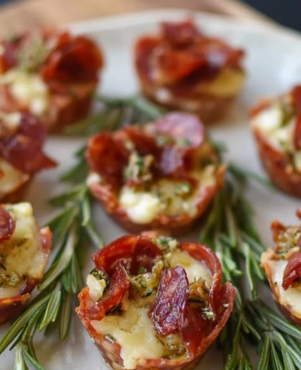 3 Ingredient Boursin Cheese Salami Cups Appetizer Recipe