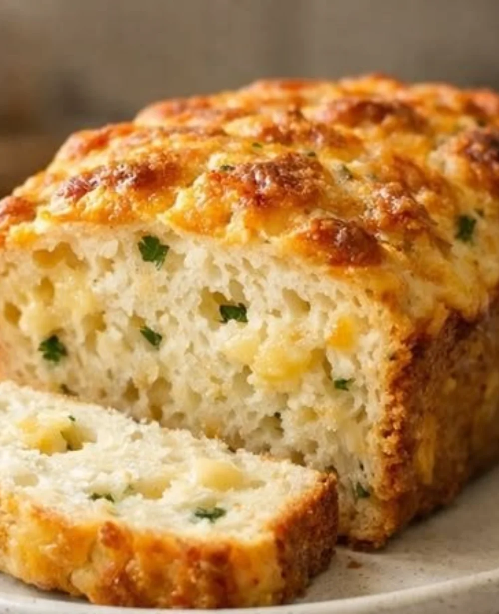 Air fryer cheese bread recipe with melted cheese and golden crust