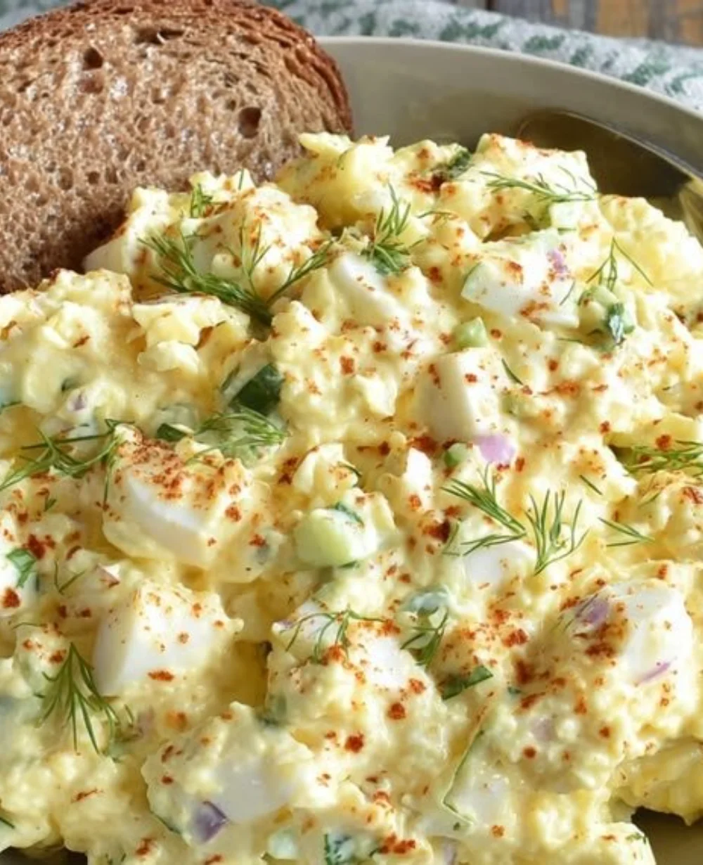Bariatric Cottage Cheese Egg Salad recipe with fresh ingredients
