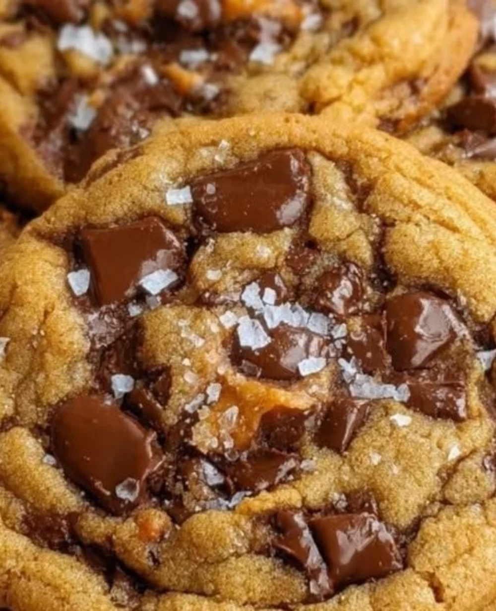 Chewy Toll House cookies served on a warm plate with chocolate chips and nuts