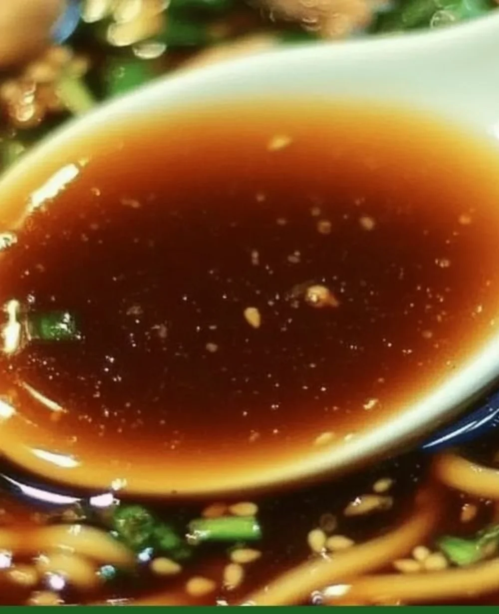 Homemade brown garlic sauce in a bowl with fresh garlic cloves