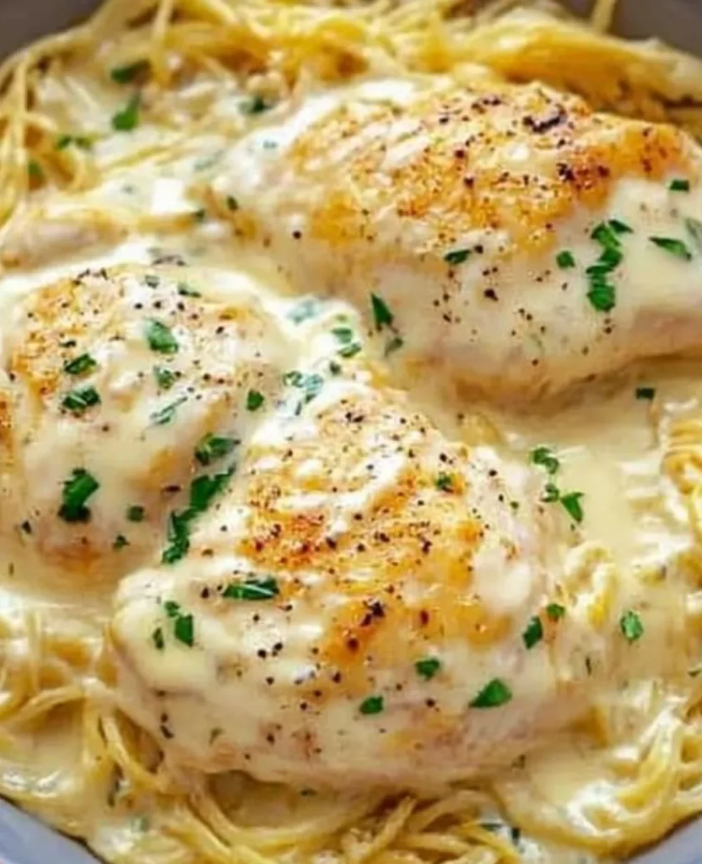 Creamy Crock Pot Angel Chicken dish served in a bowl