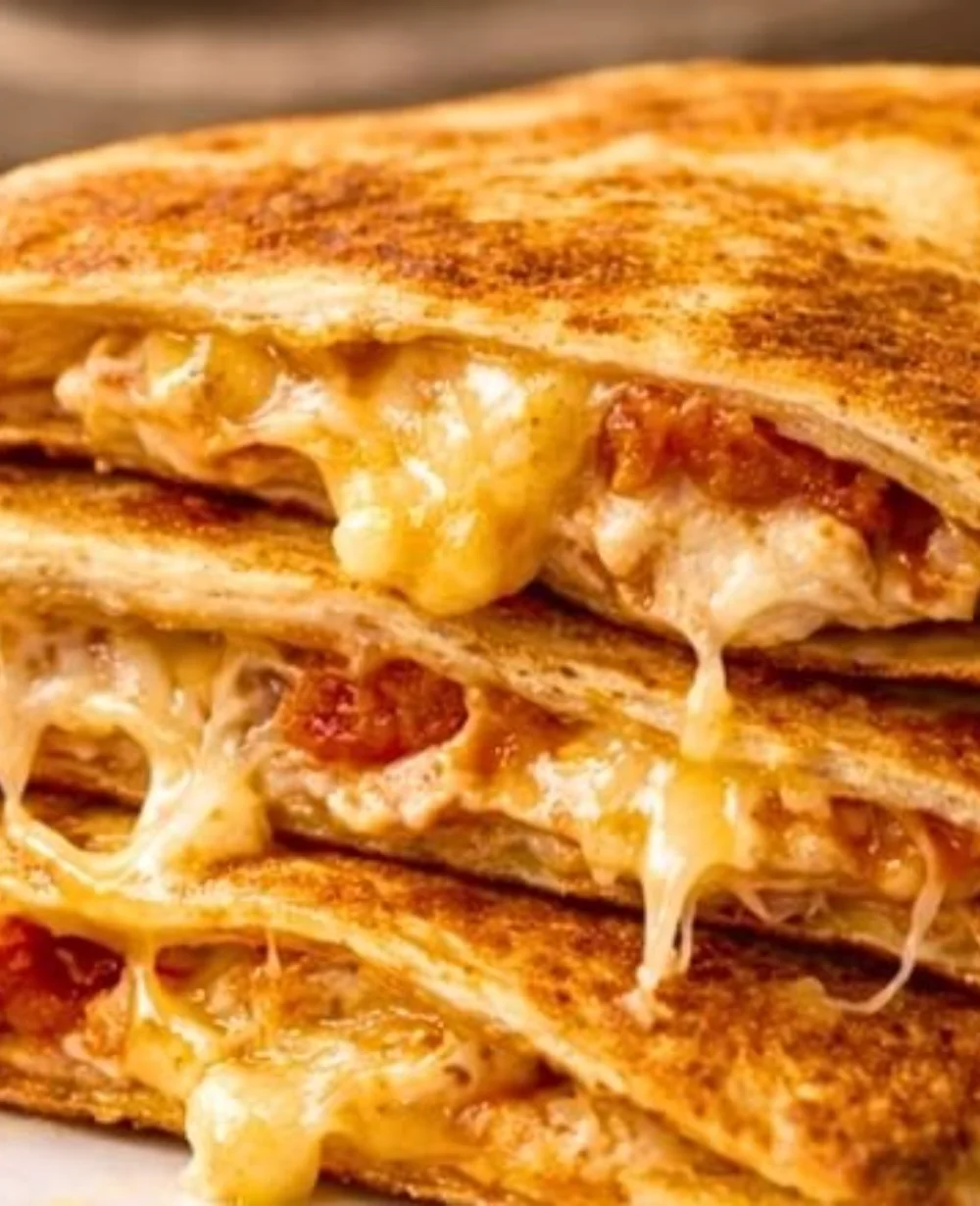 Delicious crispy air fryer quesadillas with melted cheese