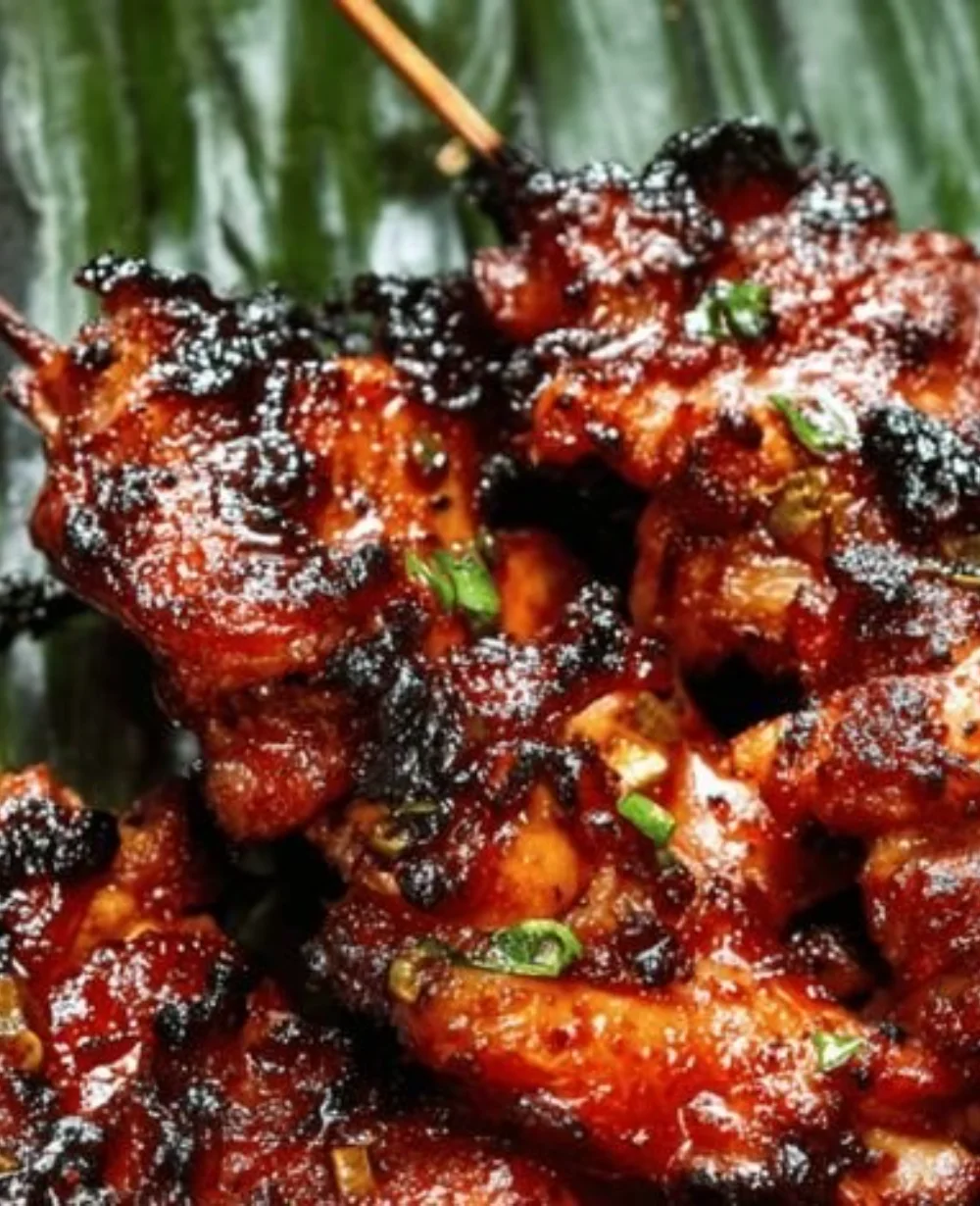 Delicious Easy Filipino Chicken Barbecue with vibrant marinade and grilling