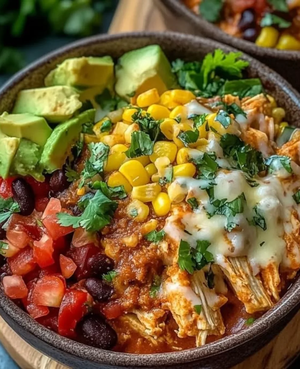 Flavor-packed high-protein chicken enchilada bowls for a cozy weeknight meal