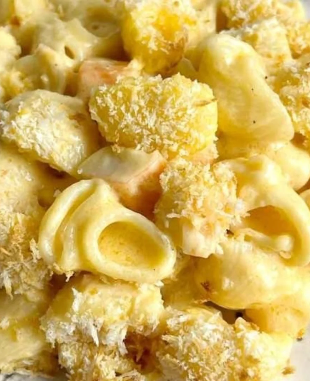 Delicious Imitation Crab Mac and Cheese dish served in a bowl