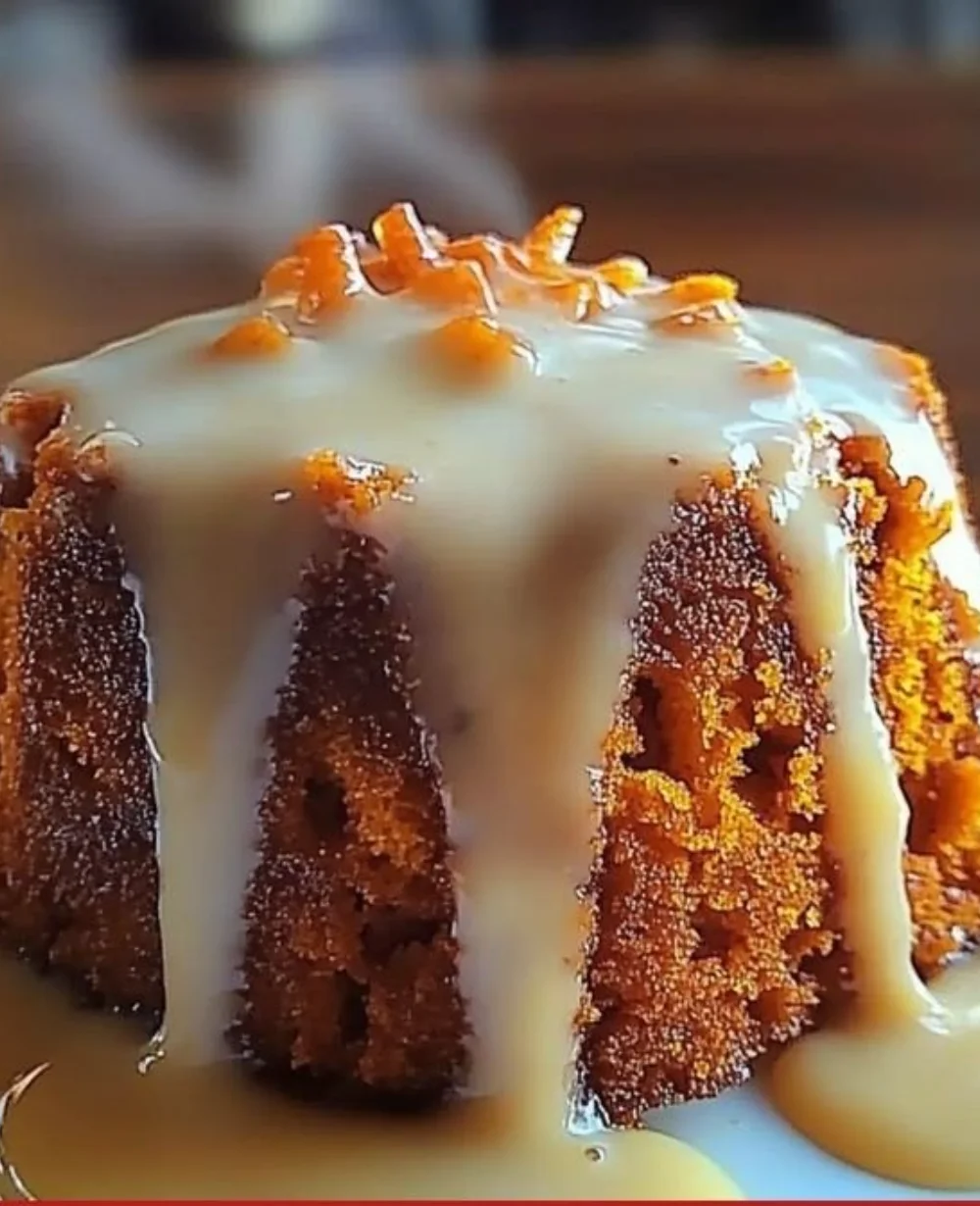 Moist Sweet Potato Honeybun Cake with a delectable glaze.