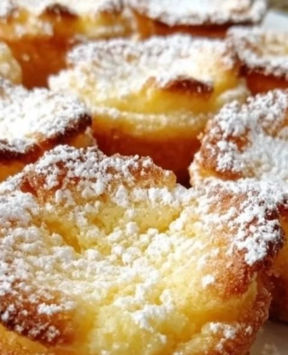 Mini baby lemon impossible pies with a zesty lemon filling