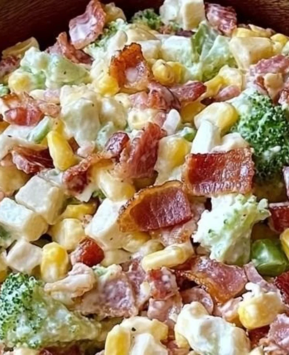Bacon Ranch Chopped Salad with fresh lettuce, crispy bacon, and ranch dressing