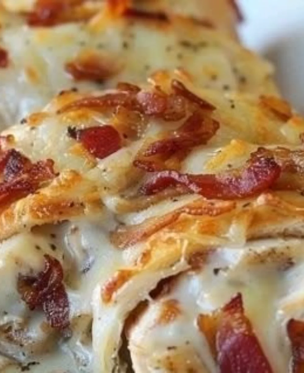 Plate of Chicken Bacon Ranch Roll-Ups with fresh ingredients