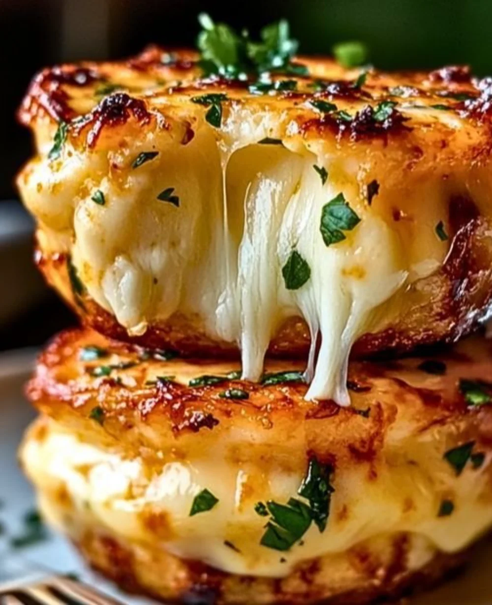 Crispy cheesy mashed potato bites served on a platter