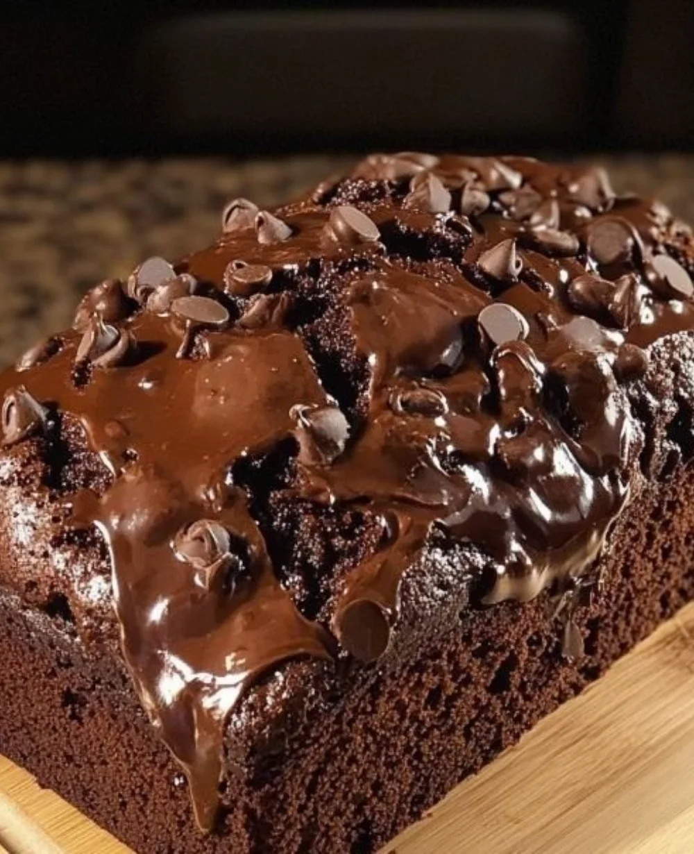 Decadent Hot Fudge Brownie Bread baked to perfection