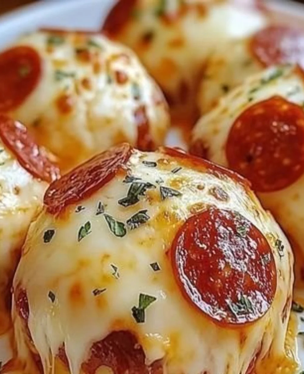 Delicious meat and cheese pizza bites made from biscuit dough for a fun dinner.