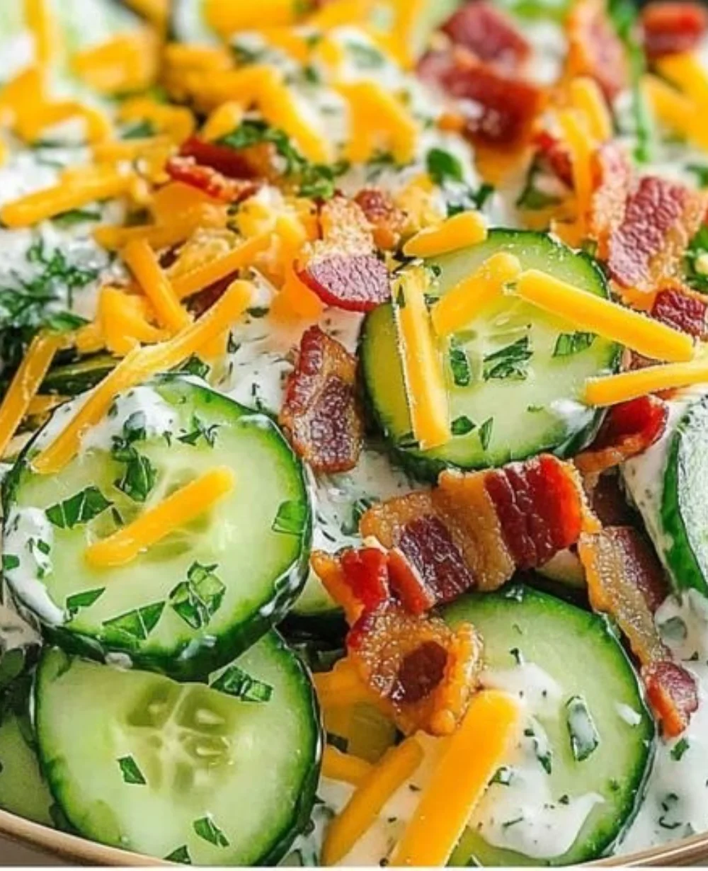 Delicious Cucumber Ranch Crack Salad ready in 10 minutes
