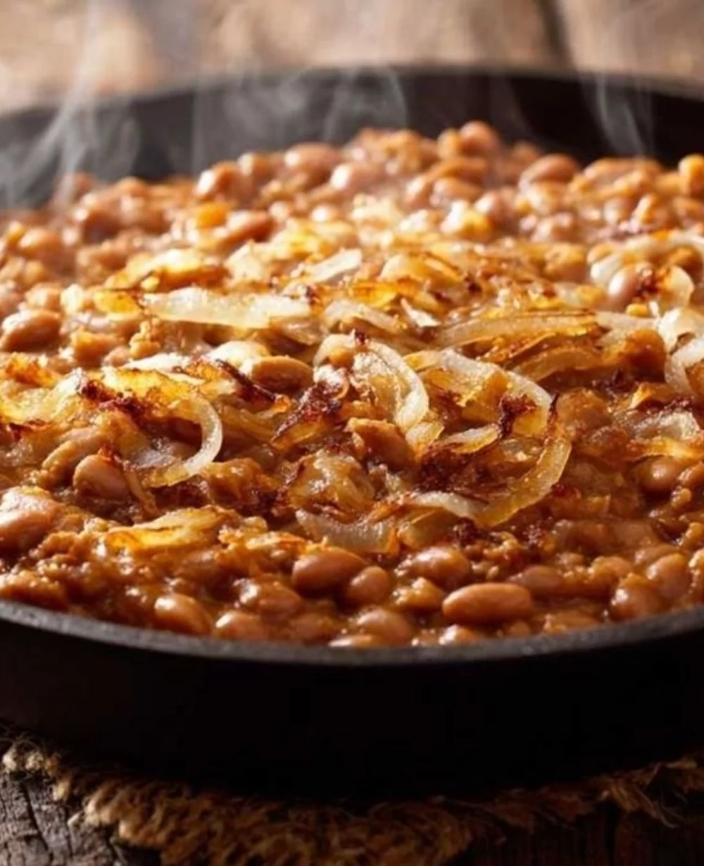 Authentic Mexican refried beans served in a traditional dish.