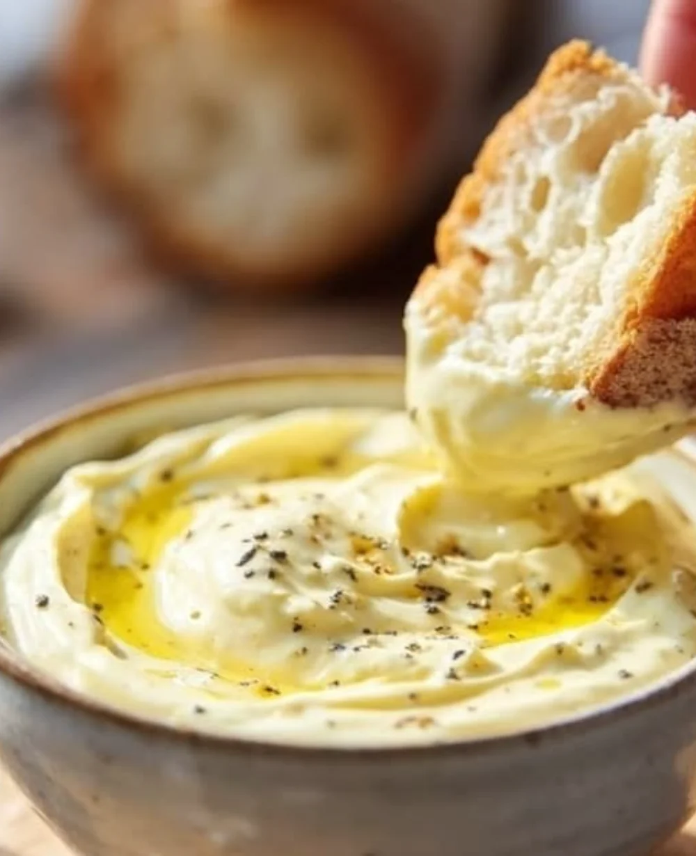 Homemade Garlic Aioli sauce served in a bowl with fresh garlic cloves