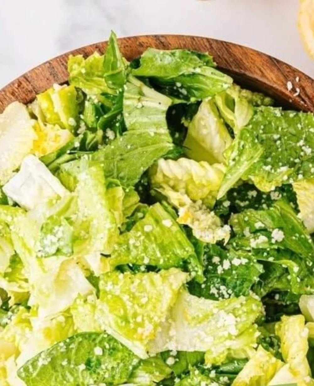 Fresh Lemon Parmesan Salad with mixed greens and grated cheese