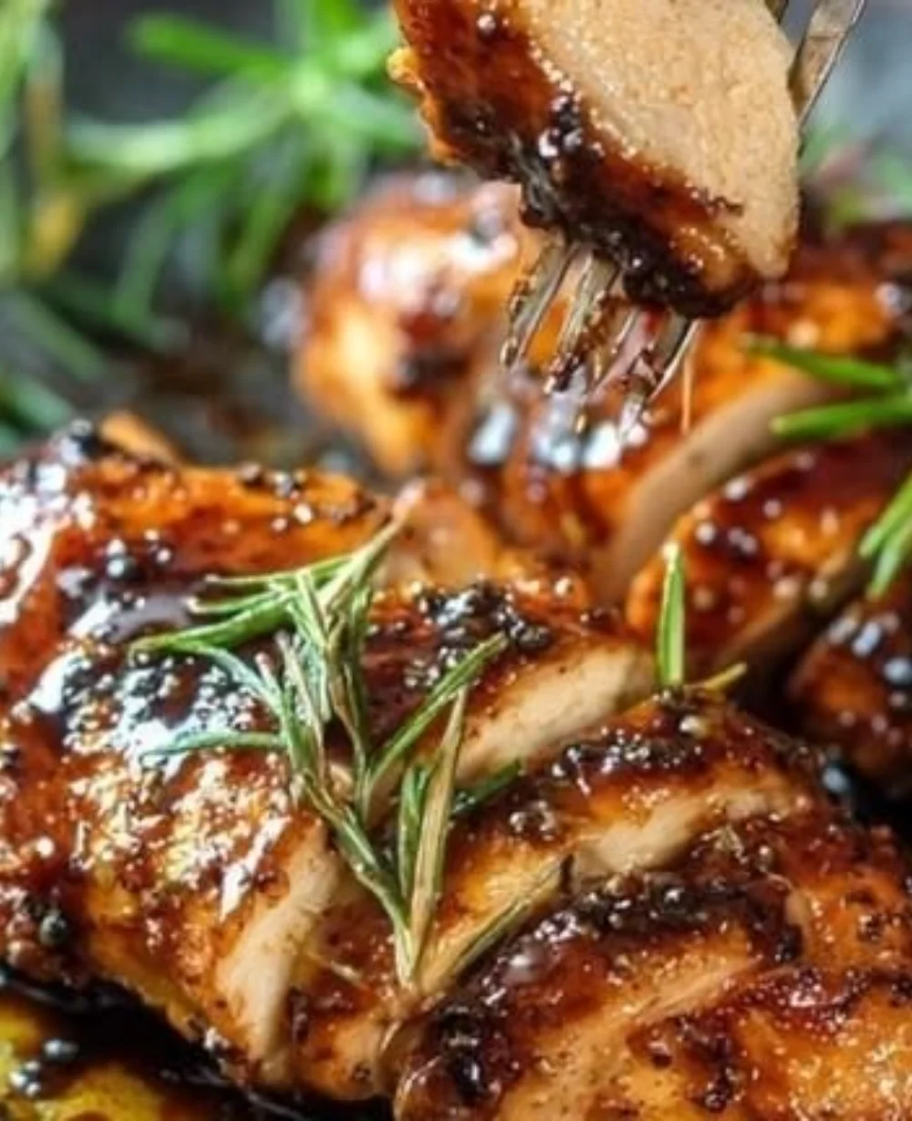 Delicious balsamic chicken marinated to perfection with herbs and spices