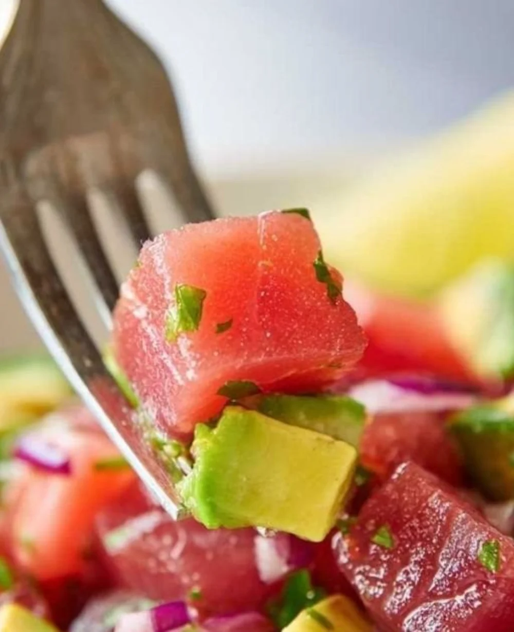 Delicious Tuna Ceviche prepared with fresh ingredients and vibrant flavors.