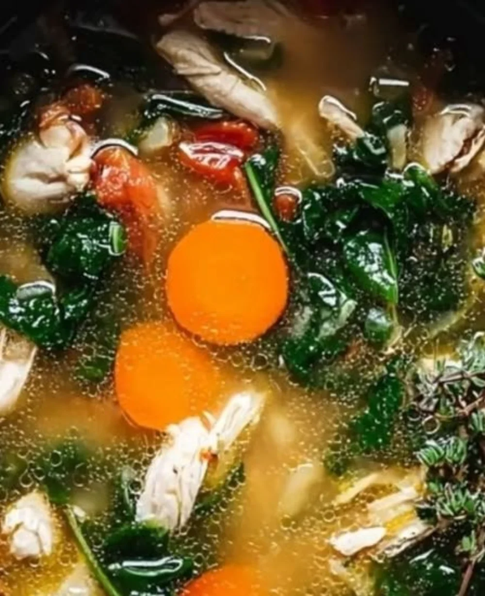 Delicious bowl of Tuscan Chicken Soup showcasing fresh ingredients and rustic flavors